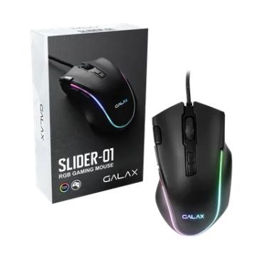 Imagem de Mouse Gamer Galax Slider Sld-01, RGB, 7200 DPI, 8 Botões, USB, Preto - Mgs01ia18rg2b0