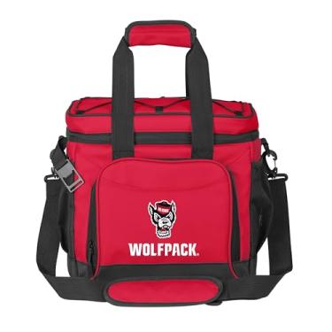 Imagem de Logo Brands NCAA North Carolina State Wolfpack Flex 24 latas Cooler - Forro selado a quente à prova de vazamento, abridor de garrafa embutido, alça de ombro ajustável - Ótimo para porta-malas e