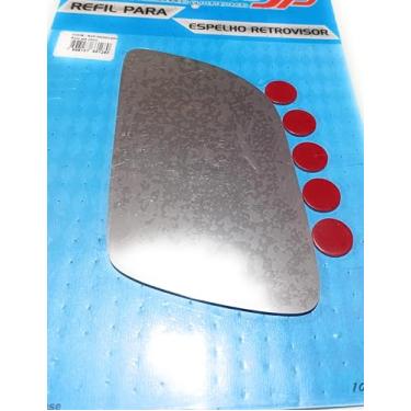 Imagem de Lente Espelho Vidro Retrovisor Metalizado Compatível Polo Hatch e Sedan 2003-2009, Lado Esquerdo sem Base Plano