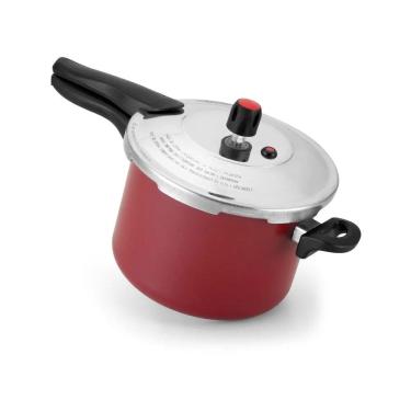 Imagem de Panela De Pressão Alegrete Antiaderente 4,5L Fechamento Externo Vermelha