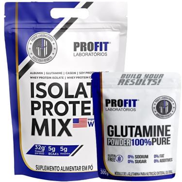 Imagem de WHEY ISOLADO 900G l GLUTAMINA PURA 300G l PROFIT-Unissex