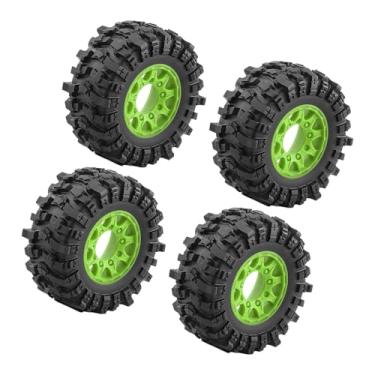 Imagem de oshhni 4 rodas pneus 12 mm, 14 mm, 17 mm adaptador incluído modelo faça você mesmo peças de reposição substituição profissional resistente faça você mesmo, Verde