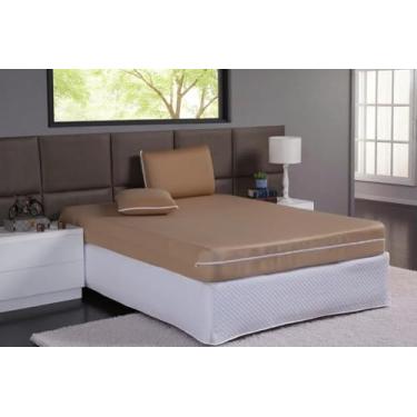 Imagem de Capa Colchão Casal Queen Malha Gel Com Zíper Luxo (3-AVELÃ)