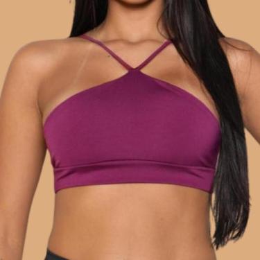 Imagem de Top Esportivo com Alça em V- Modelo Feminino, Leve, Confortável e Esti