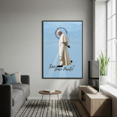 Imagem de Quadro Decorativo João Paulo II - 70x50cm - Quadros On-line, Moldura B