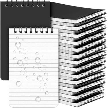 Imagem de Augacage 32 Pack Waterproof Notebook 3x5 All Weather Police Pocket Notebook Stone Paper Waterproof Notepad Little Memo Steno Note Pads Suitable for Office Outdoor Activities (Black)
