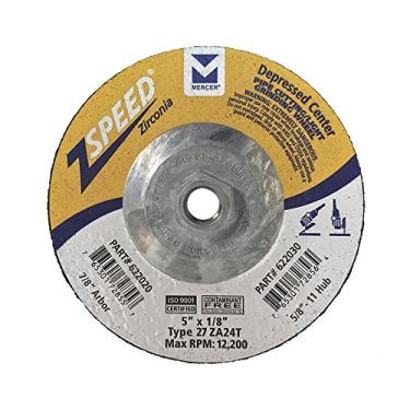Imagem de Mercer Industries 622000 ZSpeed Zirconia Tipo 27 Roda de corte e moagem leve, 622030, Pacote com 20, NULL, 5" x 1/8" x 5/8"-11