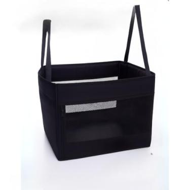 Imagem de Capa Protetora Impermeável para Banco de Carro Pet - Antiderrapante com Barras de Segurança, Banco para Cães à Prova D’água(Preto com Visor)