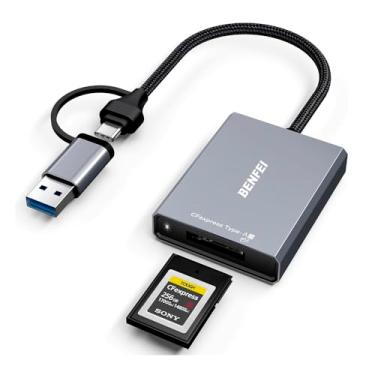 Imagem de leitor de cartão CFexpress Type A, USB 3.2 Gen 2 10Gbps, compatível com Sony Alpha (A1, A7S III, A7 IV, A7R V, FX3, FX6), plug and play para Windows e Mac, 000367 grey