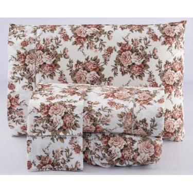 Imagem de Lençol Solteiro Avulso Estampado 180 Fios Algodão Vernazza - Bazar Enxoval (Salmão)