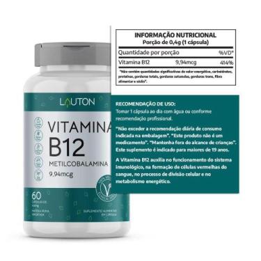 Imagem de Vitamina B12 9,94Mcg - Combate Depressão e Fadiga - Lauton