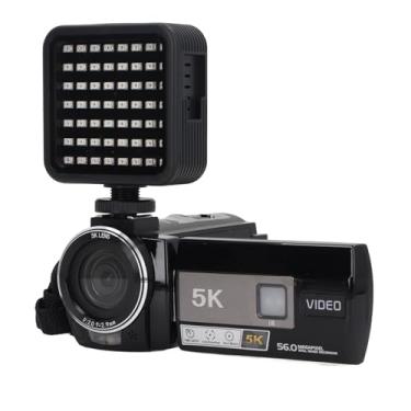 Imagem de Filmadora, Câmera de Vídeo Cam Corder 5K 56MP Anti Shake Com Tela de Toque IPS para Viagens de Casamento