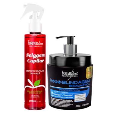 Imagem de Kit Másc. Blindagem e Vinagre Capilar de Maçã Forever Liss