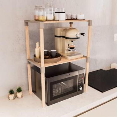 Imagem de Prateleira Multiuso para Forno Micro em Madeira - Nabrise
