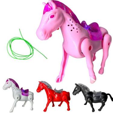 Imagem de Cavalo De Brinquedo C/ Som E Luz Musical Anda Animal Fazenda - Europio