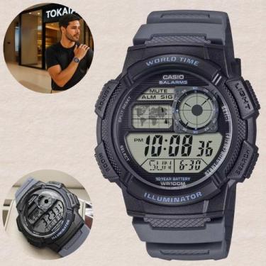 Imagem de Relógio Casio Masculino Digital World Time Verde AE-1000W-8AVDF Resina