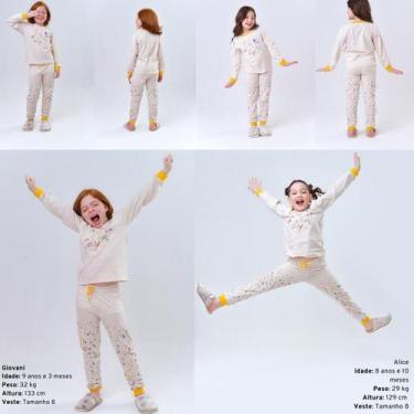 Imagem de Pijama infantil Unissex para Meninos ou Meninas, conjunto de roupas, m