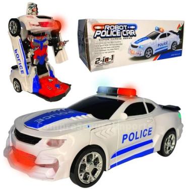 Imagem de Carrinho De Polícia Transformers C/ Sirene Luz Bate E Volta - Europio