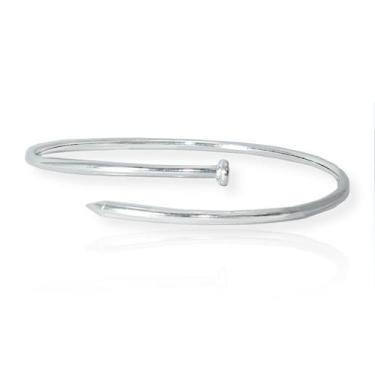 Imagem de Bracelete Pulseira Feminino Prata Original Rigido Prego / Único / Preg
