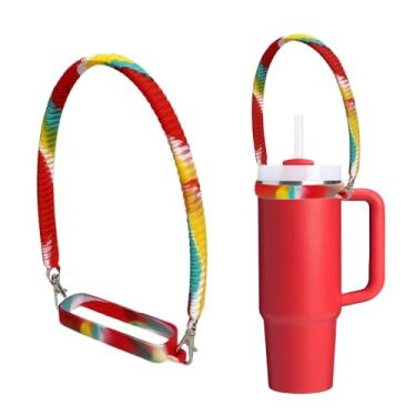 Imagem de Alça de silicone para garrafa de água para acessórios Stanley Cup, estilingue de garrafa de água colorida, serve para a maioria dos copos Stanley