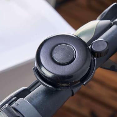 Imagem de 1 campainha de bicicleta clássica, sino de bicicleta preto claro som