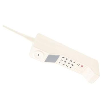 Imagem de Phefop Modelo de Celular retrô, Suporte de Telefone Celular de Tijolo de Ferro Vintage para Decoração de Casa, Ideal para Fotografia e Festas Temáticas Dos Anos 80 e 90, 12,6 X 1,6 X 2,8 pol. (Branco)