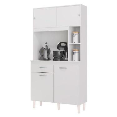 Imagem de Armário Para Cozinha Kit Duda 90 Cm Branco - Poquema