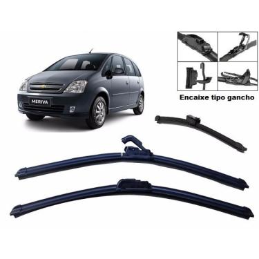 Imagem de Kit Palheta Limpador Parabrisa Para-brisa Chevrolet GM Meriva 2004/...