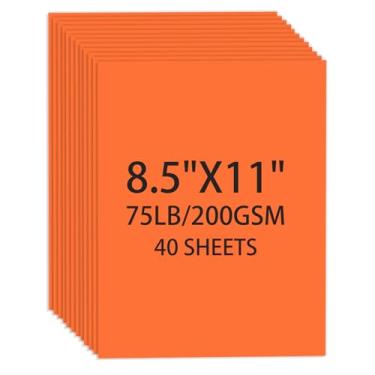 Imagem de Cartolina cor abóbora 21 x 29 folhas