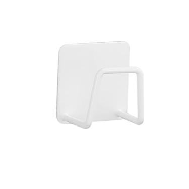 Imagem de Suporte de esponja adesivo para pia de cozinha, gancho de esfregão de aço inoxidável SUS304 acessórios suporte de armazenamento para esfregar arranhões pano de prato pano de prato esfoliante coador