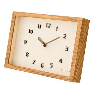 Imagem de Generic Relógio de parede Decoração para casa Prático Moda Moderno Fácil Números Relógio de Mesa Silencioso para Escola Loja Presente Escritório Sala, Cor Noz