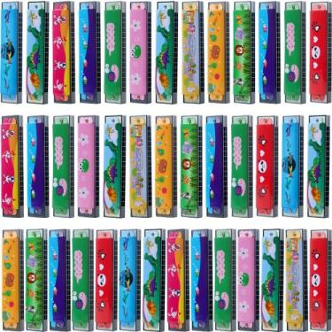 Imagem de Harmonica Toy Restroma, pacote de 30 com 16 furos para crianças pequen
