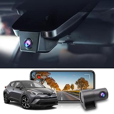 Imagem de Fitcamx Frontal 2K+Traseira 1080P Dash Cam Adequada para Toyota C-HR 2017-2020 LE Limited XLE Premium (Modelo A), OEM Estilo, 2 Way HD Vídeo, WiFi&APP, Loop Gravação, G-Sensor, Plug&Play, 64GB Cartão
