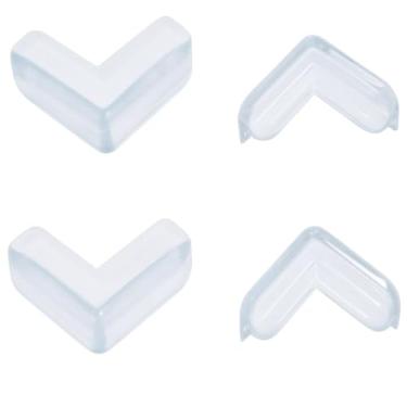 Imagem de Kit 8 Protetor De Quina Para Criança Bebê Silicone Adesivo Vidro Moveis