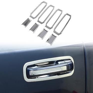 Imagem de Para Ram 1500 TRX 2021-2024 Maçaneta lateral externa tigela tampa decorativa acessórios de carro 8 peças (cromado)
