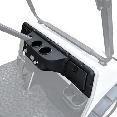 Imagem de POKIAUTO Conjunto de capa de painel para carro de clube DS 1982+, placa de instrumentos preta com porta-luvas, porta-copos, compatível com Club Car DS 1982+ acessórios de carrinho de golfe