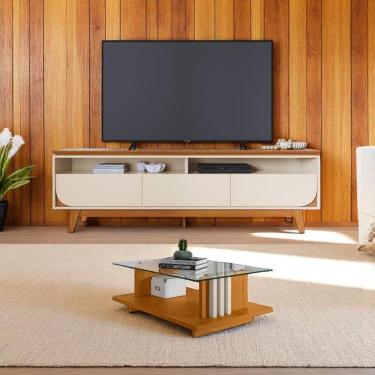 Imagem de Conjunto Selene C/ Mesa De Centro Frizz Cinamomo/off-white