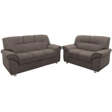 Imagem de Conjunto Sofá Durban 3 E 2 Lugares Hellen Tabaco