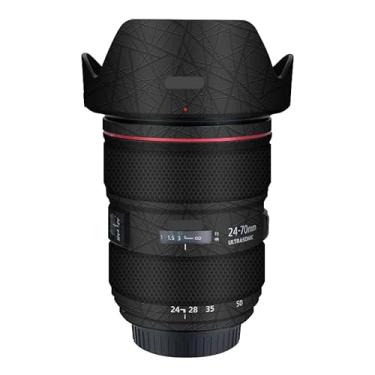 Imagem de EF 24-70 2.8L II Adesivo de lente de câmera antirriscos para Canon EF 24-70 mm F2.8 L II Capa protetora de revestimento (cruz ultra preta)