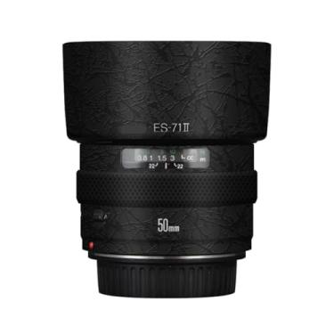Imagem de Adesivo de lente de câmera EF 50 1.4 para Canon EF 50 mm F1.4 Película protetora de vinil decalque skin (plash ultra preto)