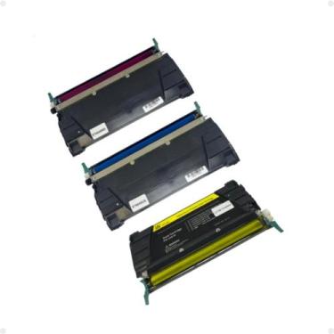 Imagem de Kit 3 Cores Cartucho Toner Compativel Lexmark C746 C748 X746 - ISD