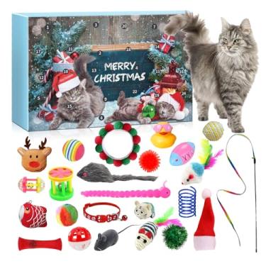Imagem de Conjunto de Caixas Cegas Calendário Adviento para Gatos 24 Compartimentos Surpresa Presentes Diários Férias Ritual Exclusivo Felinos com Brinquedos e