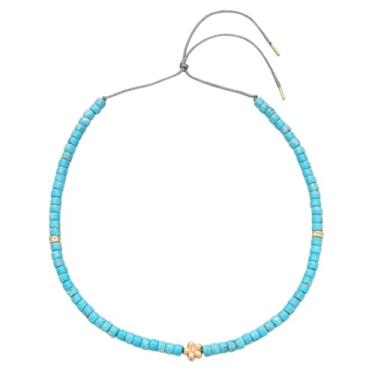 Imagem de Colar vintage com contas para mulheres, corrente de corda, presente para uma amiga do México Colômbia - Colar de corrente elegante, ótimo presente para aniversário ou Natal