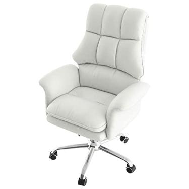 Imagem de Cadeira de escritório em casa, poltrona ergonômica giratória para computador, altura ajustável, suporte lombar, para quarto, sala de aula e penteadeira