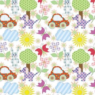 Imagem de Papel Parede Adesivo Colorido Animais Infantil Bebê Adesivo - LRP