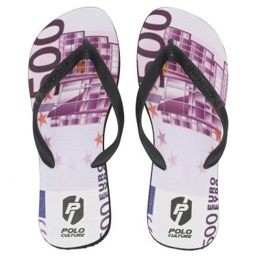Imagem de Chinelo de Dedo Masculino Borracha Estampa Dinheiro Praia-Masculino