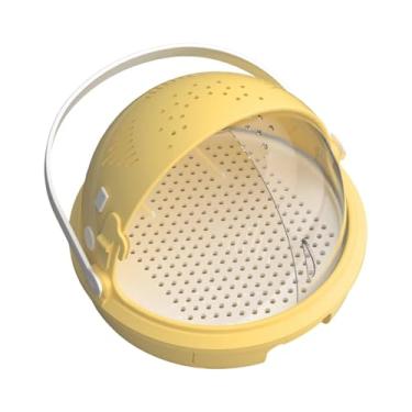 Imagem de Generic Terrário para Répteis, Tanque de Criação, Gaiola com Alça, Caixa Expositora Transparente, Recinto para Tarântulas, Escorpiões, para Casa e Escritório, Amarelo