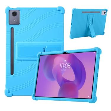 Imagem de Capa para Lenovo Idea Tab Pro 12,7 polegadas, capa para tablet KONXISA com material de silicone premium, função de suporte dobrável, capa para tablet à prova de choque e proteção total, capas