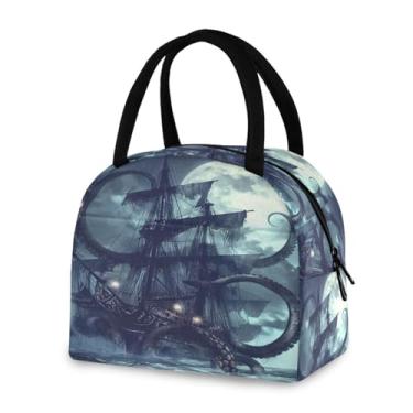 Imagem de ATTX Lancheira isolada à prova de vazamento de navio pirata para trabalho e ar livre - lancheira portátil reutilizável para homens e mulheres, piquenique viagem #507