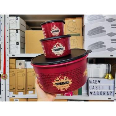 Imagem de Kit 3 Peças Tupperware Sabor na Brasa - Armazenamento Vermelho